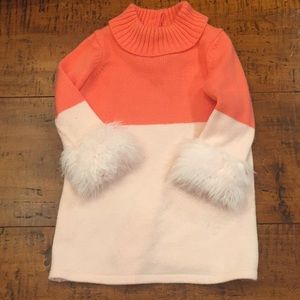Janie and Jack 2T fur sweater dress